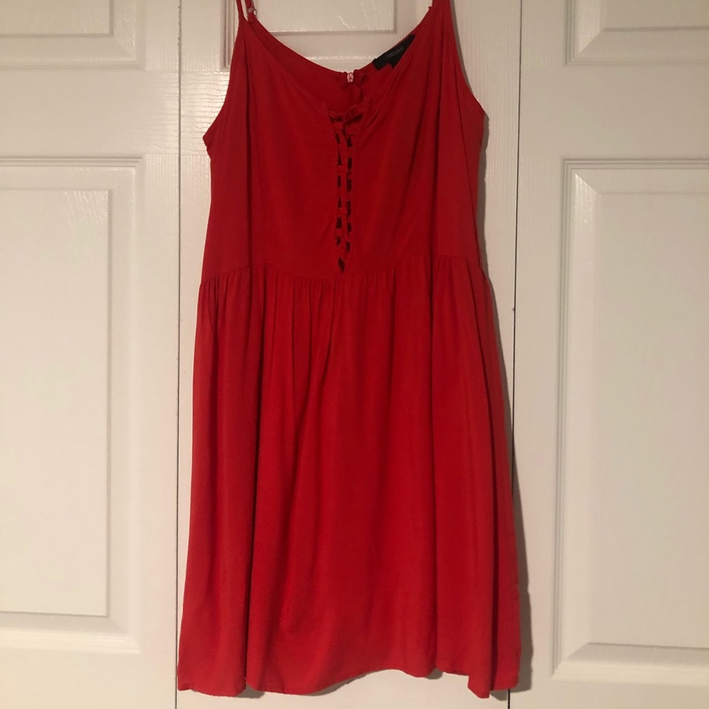 🆕 Forever Red lace up dress